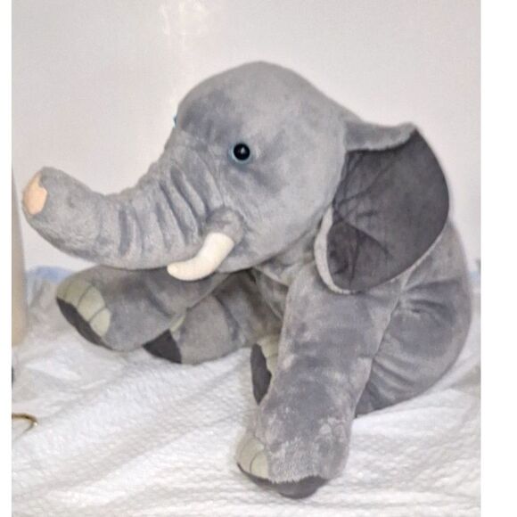 A Planet Earth Elephant Plush Stuffed Animal Toy Realistic African Pachyderm - Picture 1 of 12